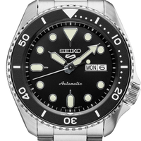 Seiko 5 Sports SRPD55 Automatic Black Dial Watch 