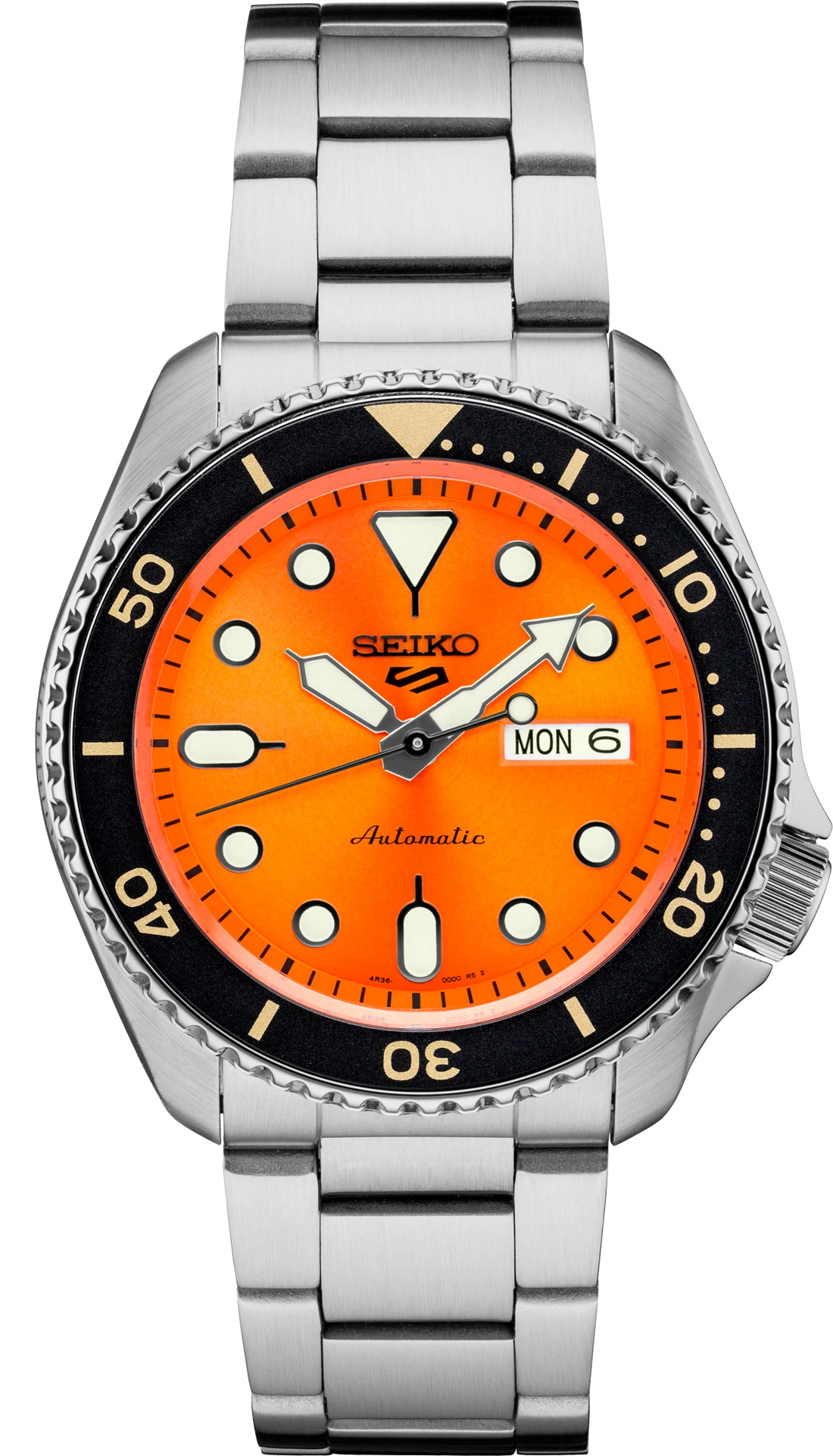 Seiko 5 Sports SRPD59 Orange Dial Watch