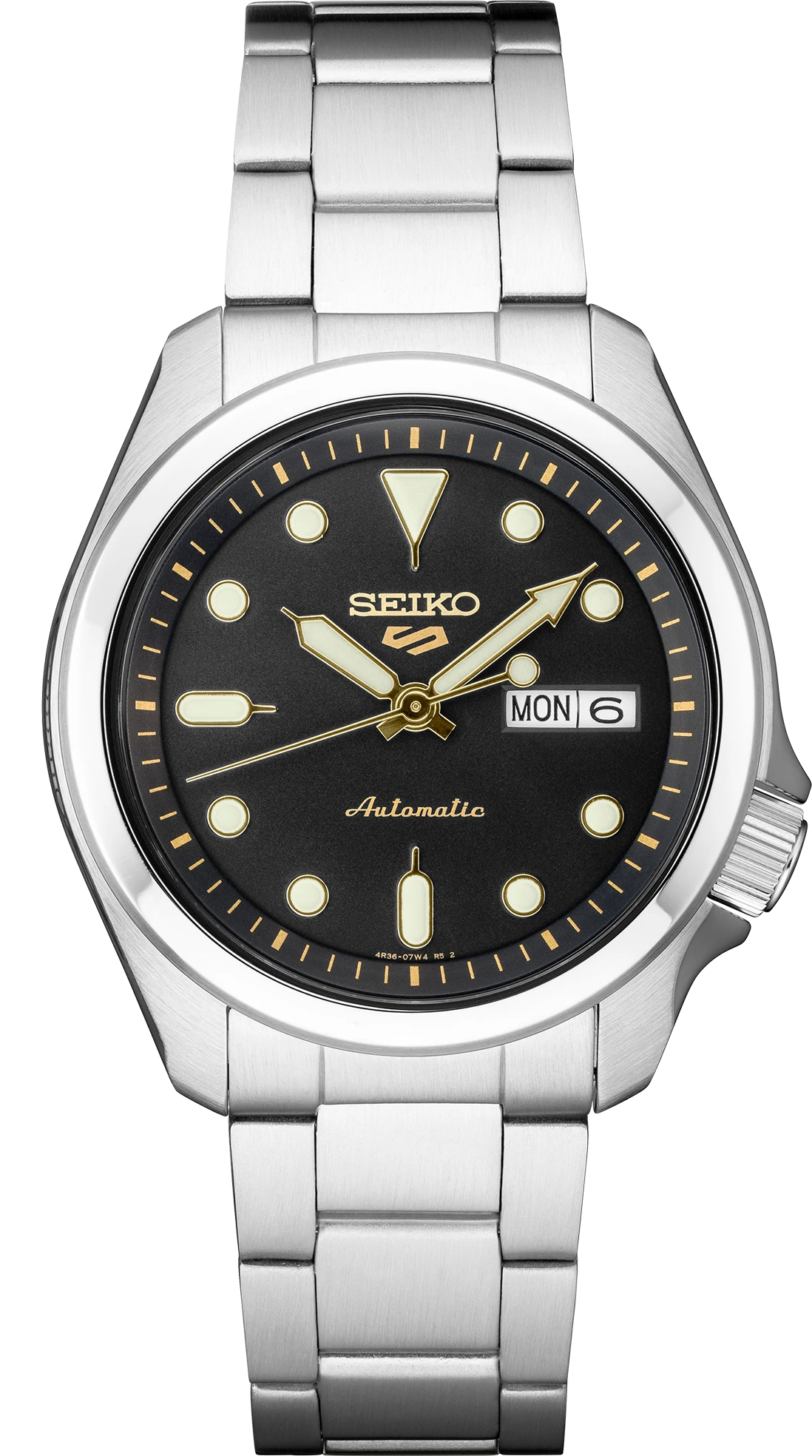 Seiko 5 Sports SRPE57 Automatic Black Sunray Dial Watch 