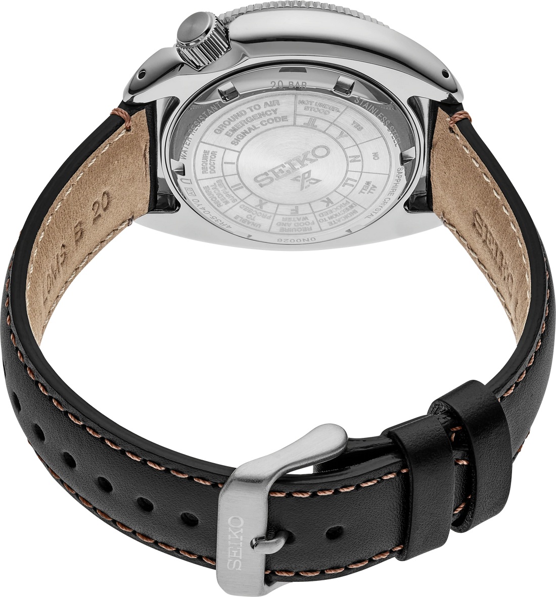 Seiko Prospex SRPG17 "Land" Black Dial Leather Strap Watch - Skeie's Jewelers