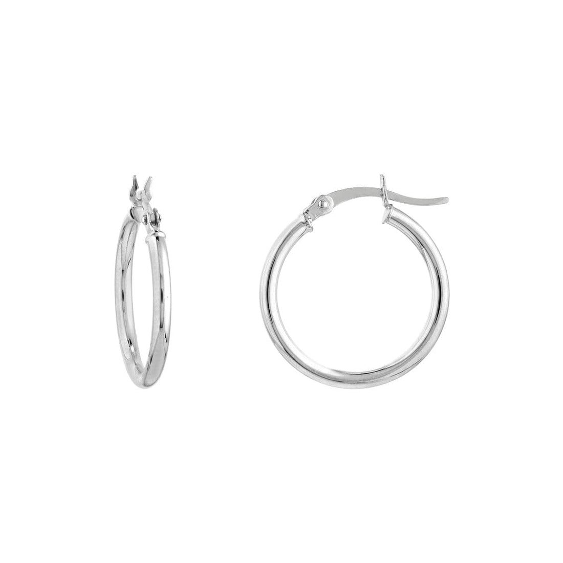 Sterling Silver Tube Hoop Earrings 