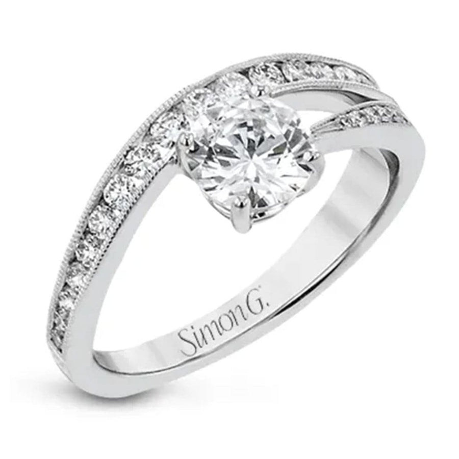 Unique 'Lightning' Band Diamond Engagement Ring by Simon G Rich text editor