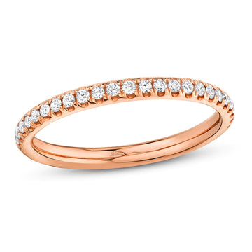Rose Gold Diamond 2.3mm Band Ring by Shy Creation