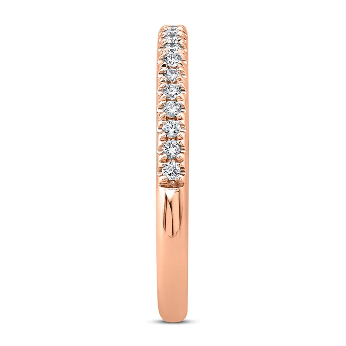 Rose Gold Diamond 2.3mm Band Ring by Shy Creation Side