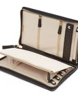 Large Jewelry Travel Case Portfolio 'Caroline' by Wolf Black open