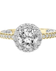 Two-Tone Diamond Halo 'Lyric' Engagement Ring by Artcarved 