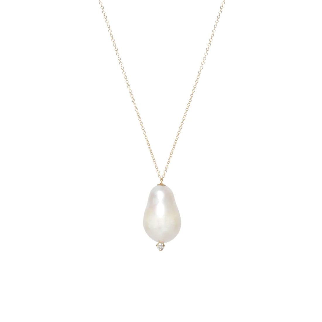 Baroque Pearl Pendant Yellow Gold Necklace by Zoe Chicco