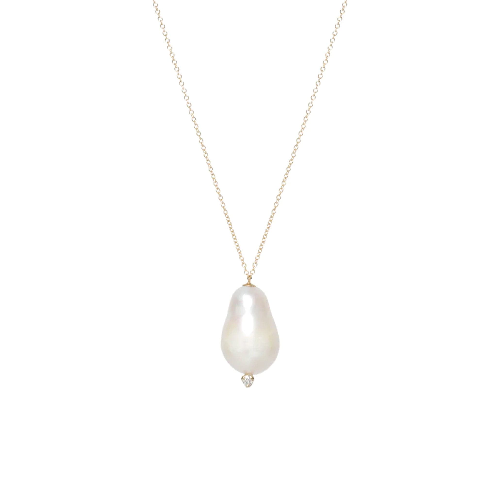 Zoë Chicco 14kt Gold Diamond Bezel & Pearl Layered Chain Necklace – ZOË  CHICCO
