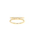Yellow Gold Split Band Diamond Ring by Zoe Chicco