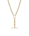 Zoe Chicco 14k Yellow Gold Diamond Faux Toggle Link Necklace - Skeie's Jewelers