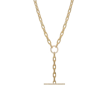 Zoe Chicco 14k Yellow Gold Diamond Faux Toggle Link Necklace - Skeie's Jewelers