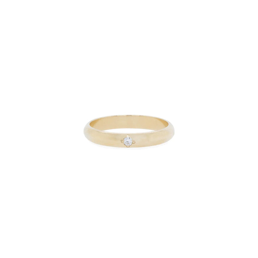 Zoe Chicco Yellow Gold Star Set Diamond Stackable Ring