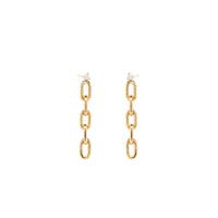 Zoë Chicco Women's Prong Diamonds 14K Yellow Gold & 0.1 TCW Diamond Small Curb Chain Drop Earrings - Gold