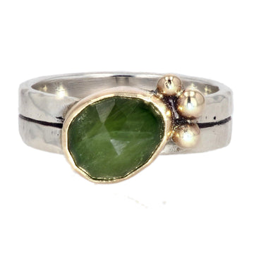 Sterling Silver & Yellow Gold Tourmaline Ring by Arianna Nicolai