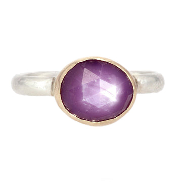 Sterling Silver Yellow Gold Star Sapphire Ring by Arianna Nicolai
