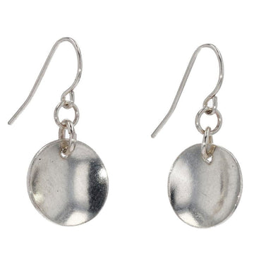 Sterling Silver Concave Drift Disc Earrings by Arianna Nicolai - Skeie's Jewelers