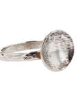 Sterling Silver Domed Disc Textured Ring by Arianna Nicolai 