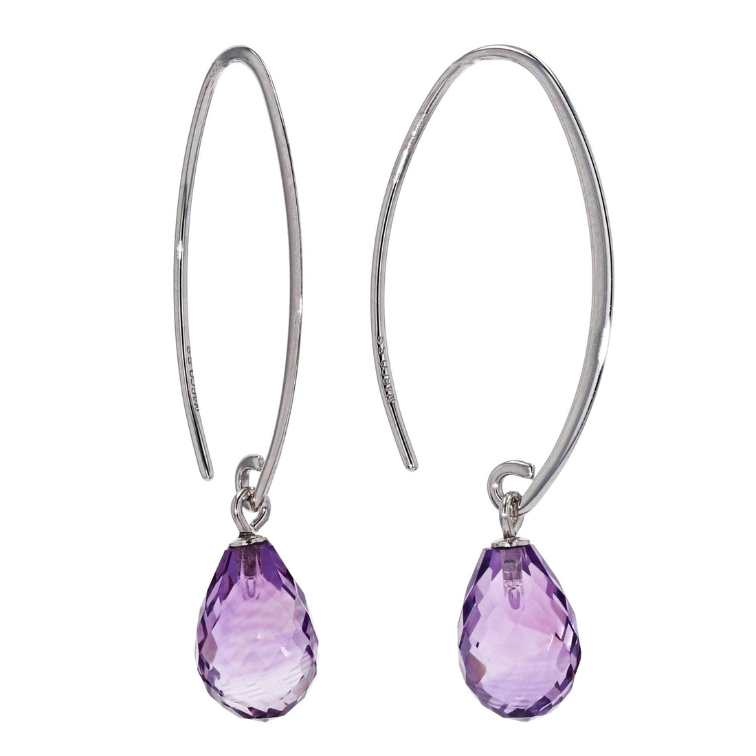 Amethyst Sterling Silver Sweep Earrings by Carla | Nancy B.