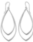Carla | Nancy B. Double Pointed Drop Earrings white gold