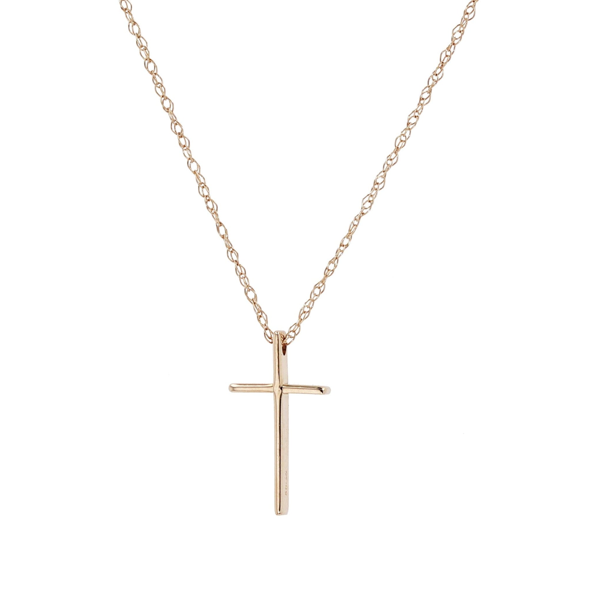 Yellow Gold Cross Pendant Necklace by Carla | Nancy B.