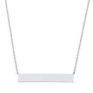Carla | Nancy B. Horizontal Engravable Bar Necklace - Skeie's Jewelers