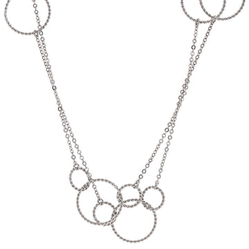 Sterling Silver Interlocking Circle Long Necklace by Carla | Nancy B