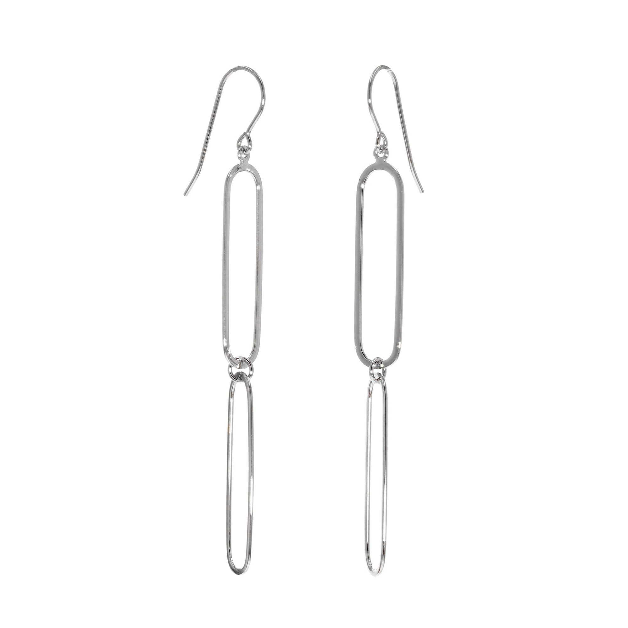 Sterling Silver Paperclip Dangle Earrings by Carla | Nancy B. 