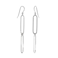 Sterling Silver Paperclip Dangle Earrings by Carla | Nancy B. 