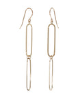 Yellow Gold Paperclip Dangle Earrings by Carla | Nancy B.