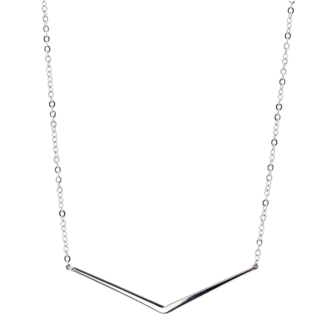 Sterling Silver V Pendant Necklace by Carla | Nancy B. - Skeie's Jewelers