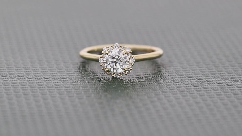 De Beers Forevermark 'Center of My Universe' Floral Halo Engagement Ring
