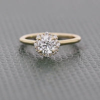 De Beers Forevermark 'Center of My Universe' Floral Halo Engagement Ring