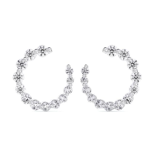 Forevermark Platinum & Diamond Graduated Hoop Earrings