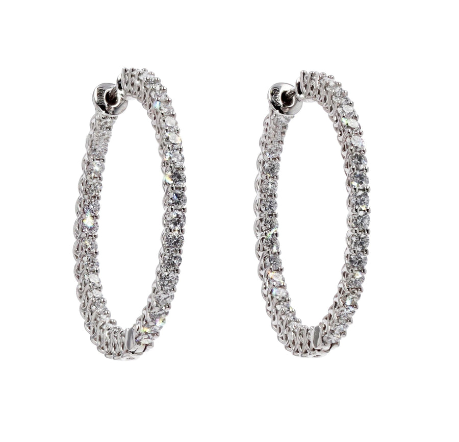 Forevermark Platinum & Diamond Inside Outside Hoop Earrings