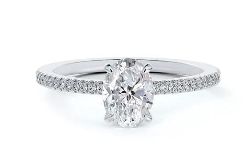 Forevermark Platinum Engagement Ring with Sidestones