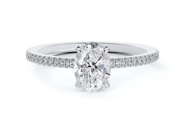 Forevermark Platinum Engagement Ring with Sidestones