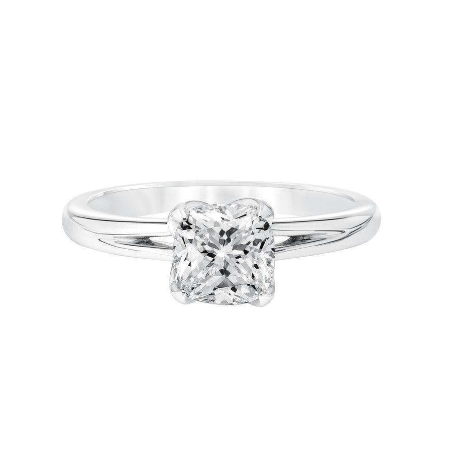 Frederick Goldman Split Shoulder Solitaire Diamond Engagement Ring