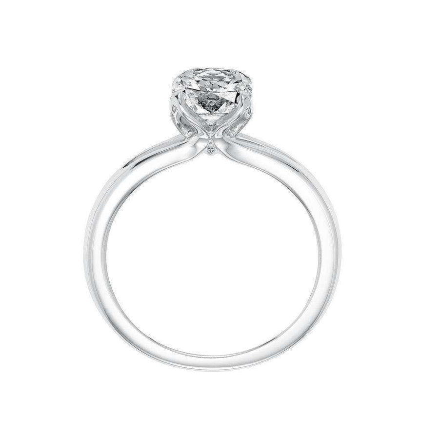 Frederick Goldman Split Shoulder Solitaire Diamond Engagement Ring