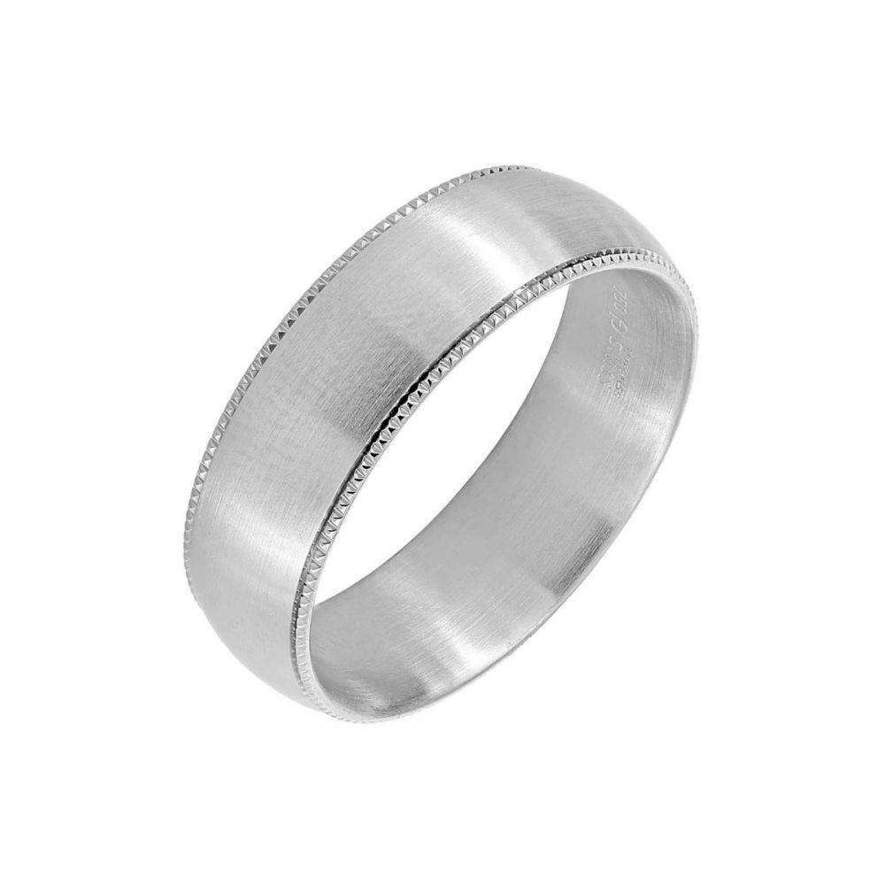 Furrer Jacot Satin Center Milgrain Edges - Skeie's Jewelers