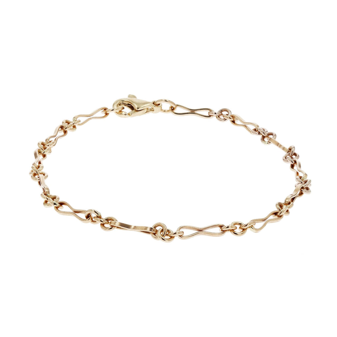 Yellow Gold 7.5" Bow Chain Bracelet