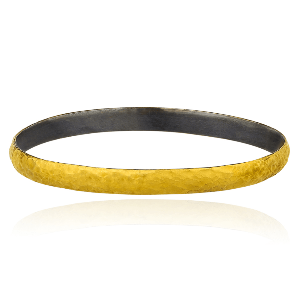 Lika Behar 24k Gold & Oxidized Silver Fusion Bangle