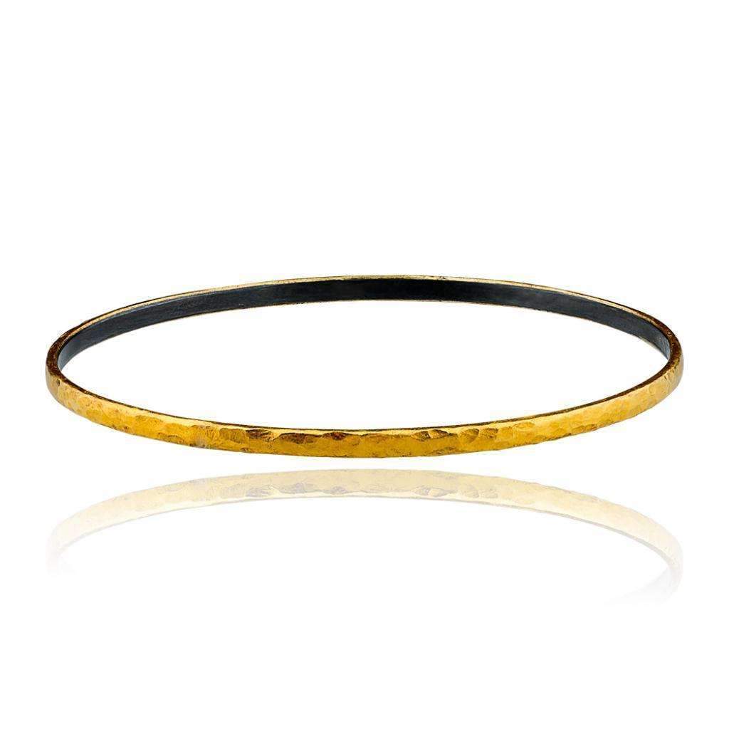 Lika Behar 24k Gold & Oxidized Silver Fusion Bangle