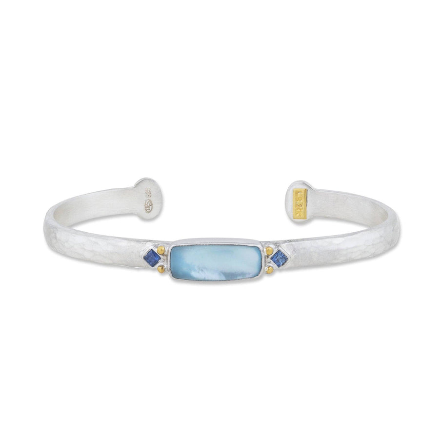 Sterling Silver Blue Topaz Open Cuff Bracelet by Lika Behar