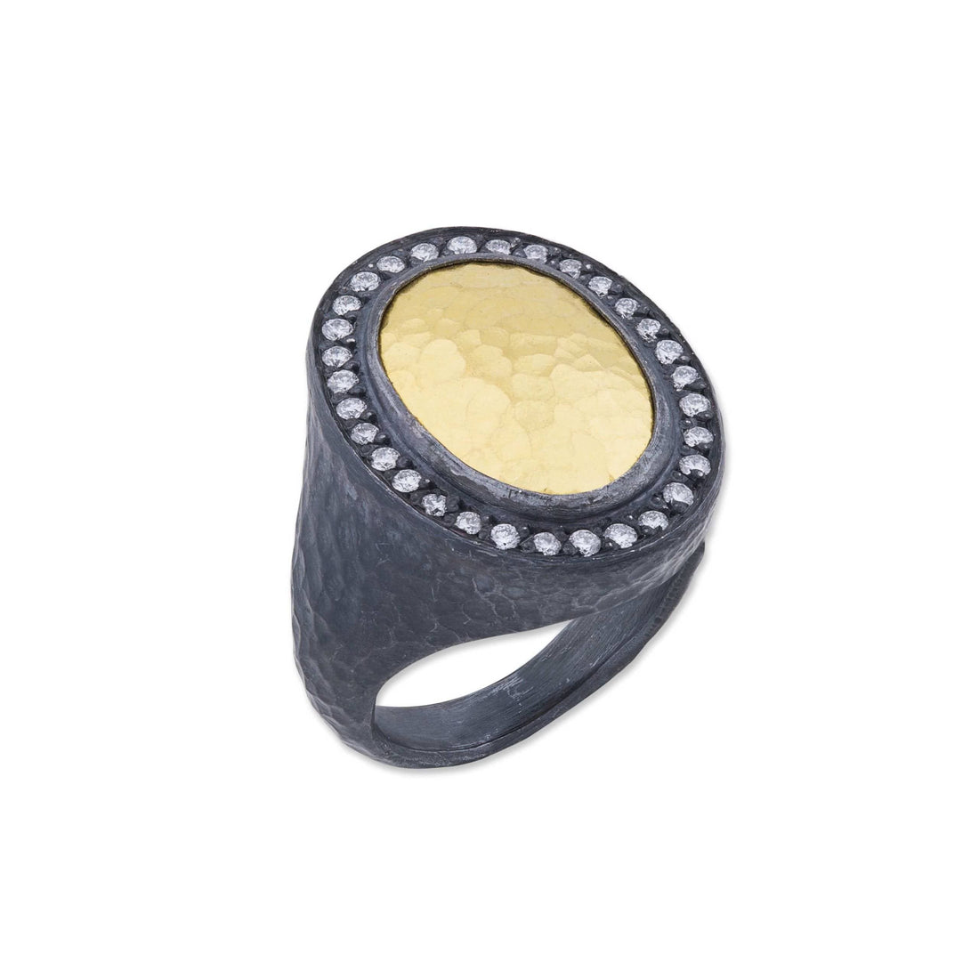 Lika Behar Gold & Oxidized Sterling Silver 'Pompei' Dome Ring