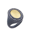 Lika Behar Gold & Oxidized Sterling Silver 'Pompei' Dome Ring