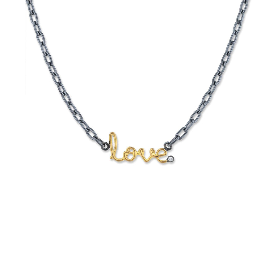 Love Necklace with White Sapphire by Lika Behar