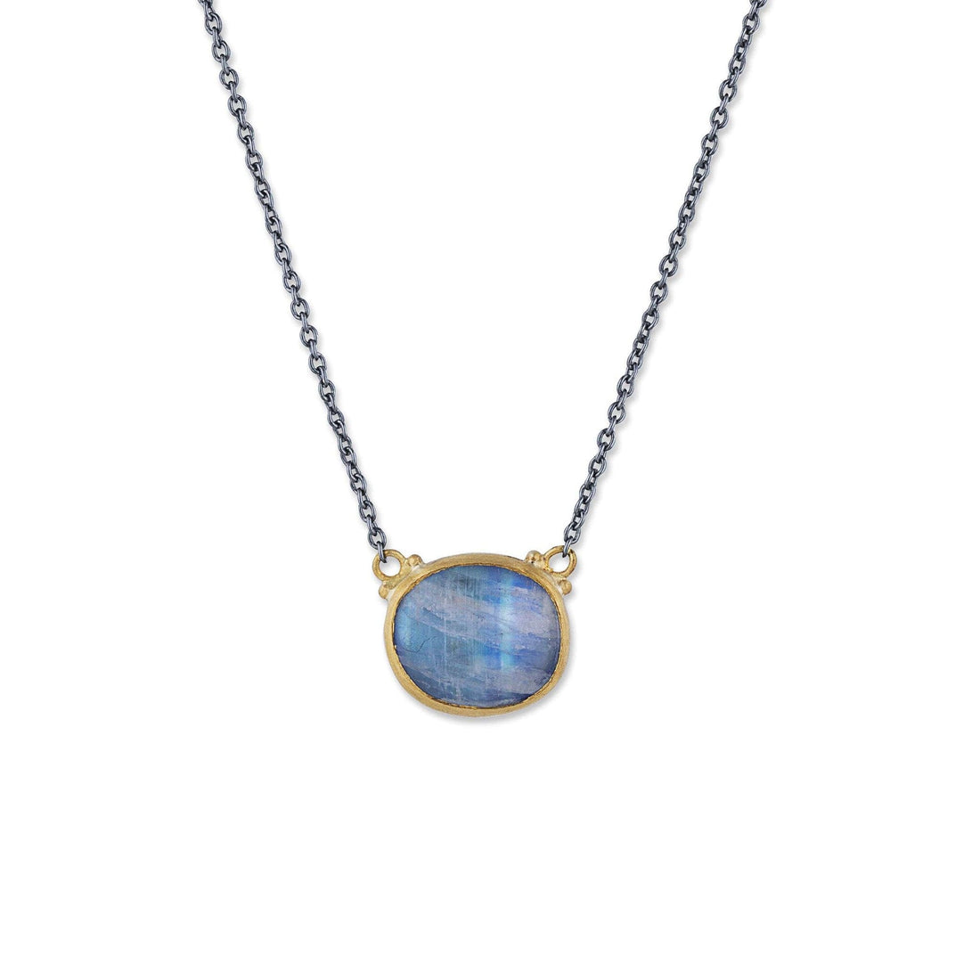 Moonstone Pendant Necklace in Silver & Gold by Lika Behar