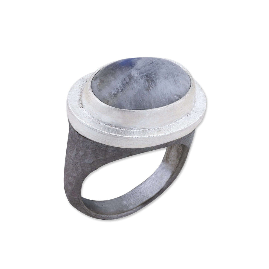 Moonstone Pompeii Sterling Silver Ring by Lika Behar Side