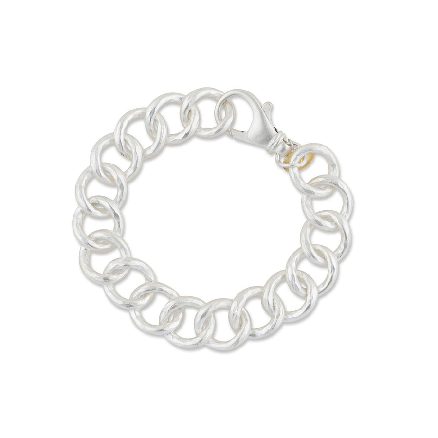 Sterling Silver Open Curb Chain Diamond Bracelet by Lika Behar
