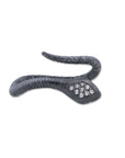 Oxidized Sterling Silver Diamond Head Snake Ring by Lika Behar